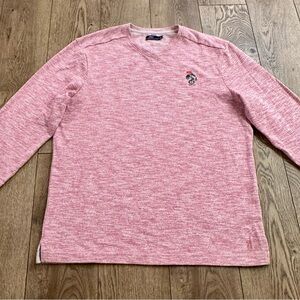 Johnnie O Men’s Top Tshirts Long Sleeves Tee Pink Logo Size M